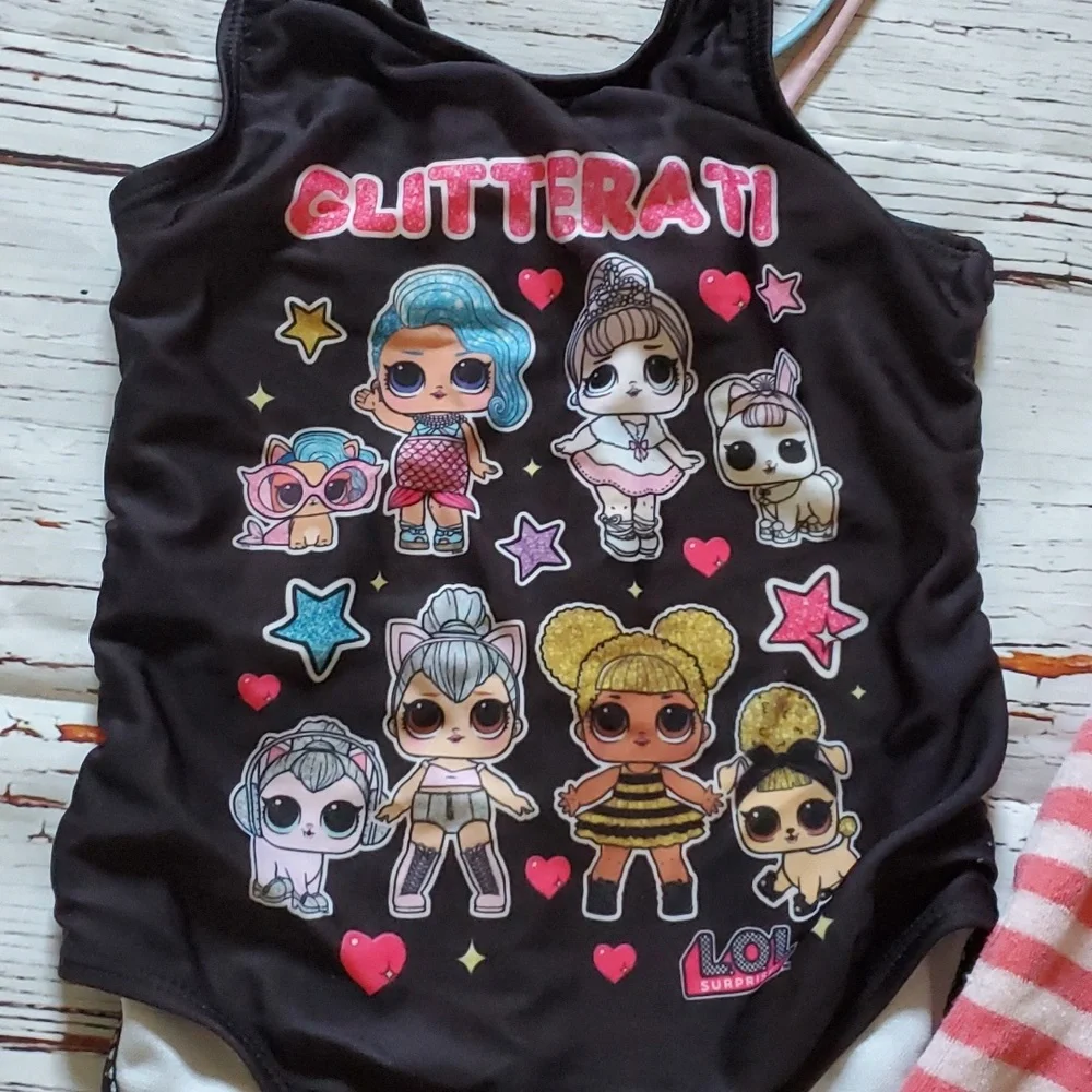 GIRLS SWIMMING CLOTHES BUNDLE (MOANA, LOL SURPRISE)